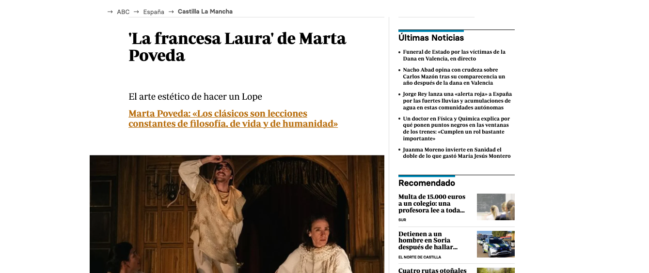 'La francesa Laura' by Marta Poveda: The Aesthetic Art of Making a Lope