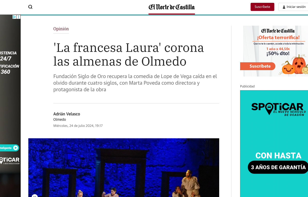 'La francesa Laura' Crowns the Battlements of Olmedo