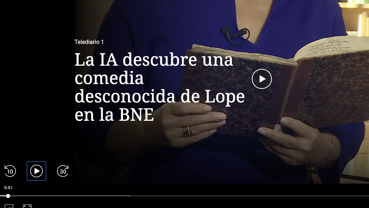 AI Discovers an Unknown Comedy by Lope de Vega in the Spanish National Library