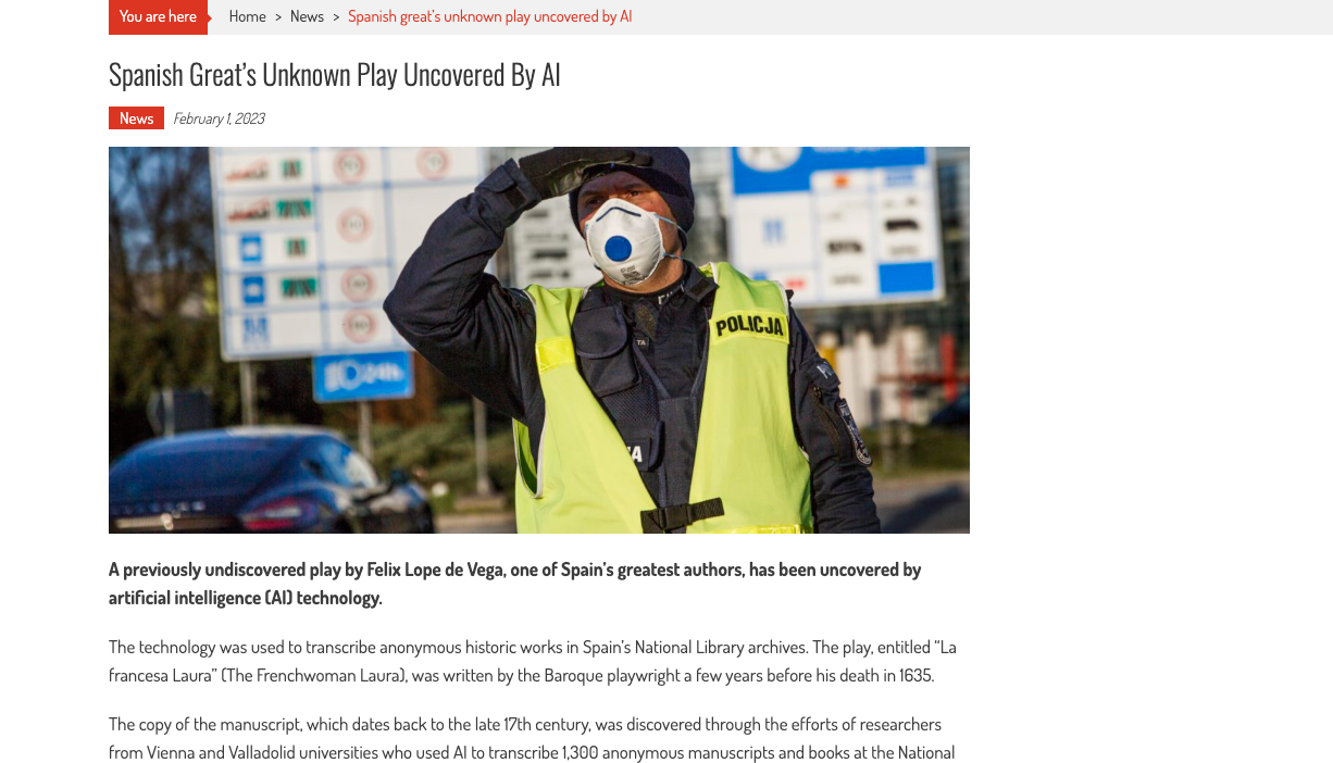 Spanish great’s unknown play uncovered by AI