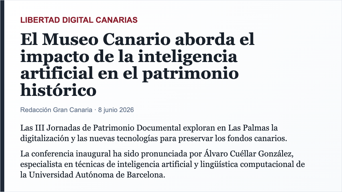 El Museo Canario aborda el impacto de la inteligencia artificial en el patrimonio histórico