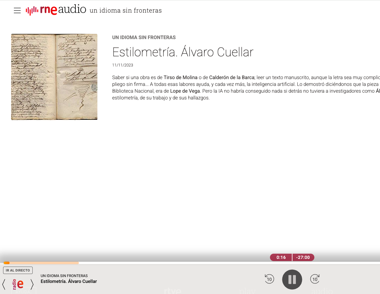 Stylometry: A Conversation with Álvaro Cuéllar