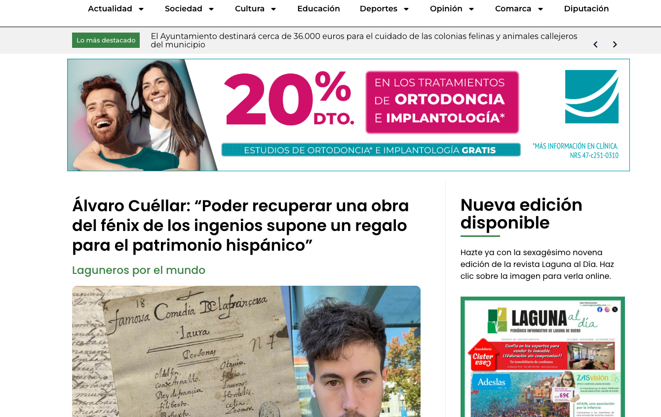 Álvaro Cuéllar: “Recovering a Work by the Phoenix of Wits Is a Gift to Hispanic Heritage”