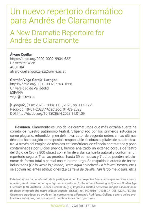 Un nuevo repertorio dramático para Andrés de Claramonte